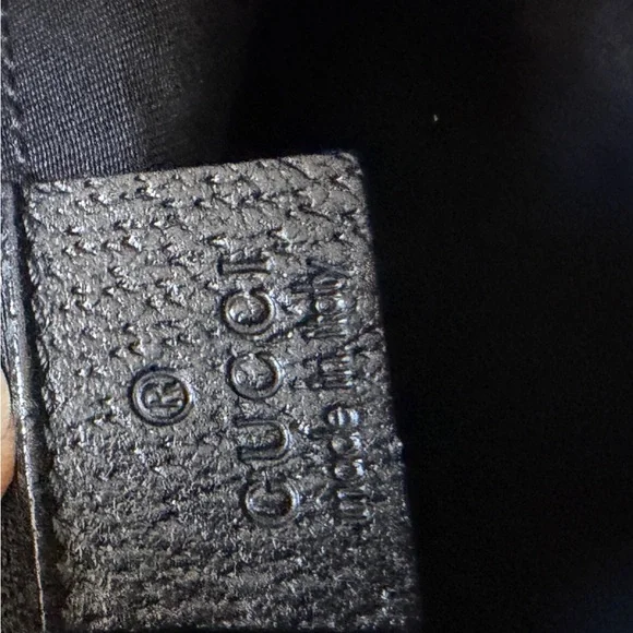 Gucci Black Monogram Messenger Bag